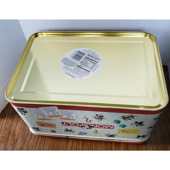 Vintage Hasbro Monopoly Large Popcorn Tin Toy Chest 1998 - Picture 7 of 11